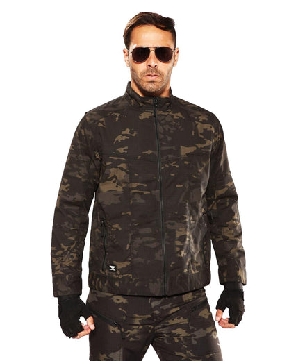 Mountain Camo Waterproof Windbreaker for Outdoor Adventures