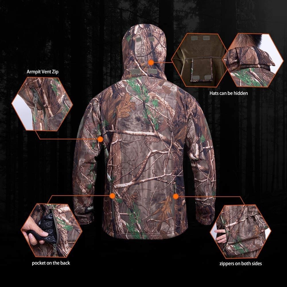 Men's Camouflage Windproof Jacket for Hunting Adventures