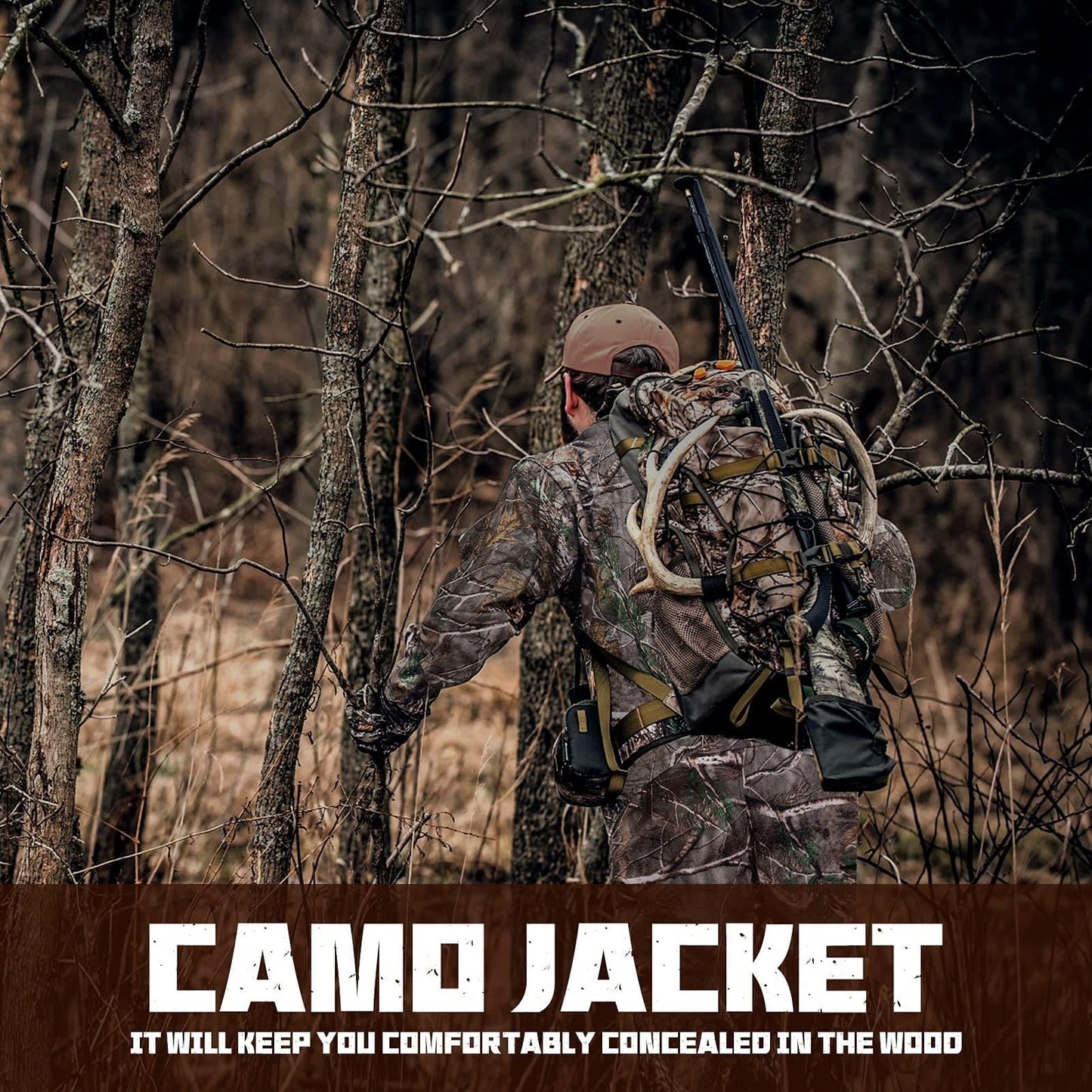 Men's Camouflage Windproof Jacket for Hunting Adventures