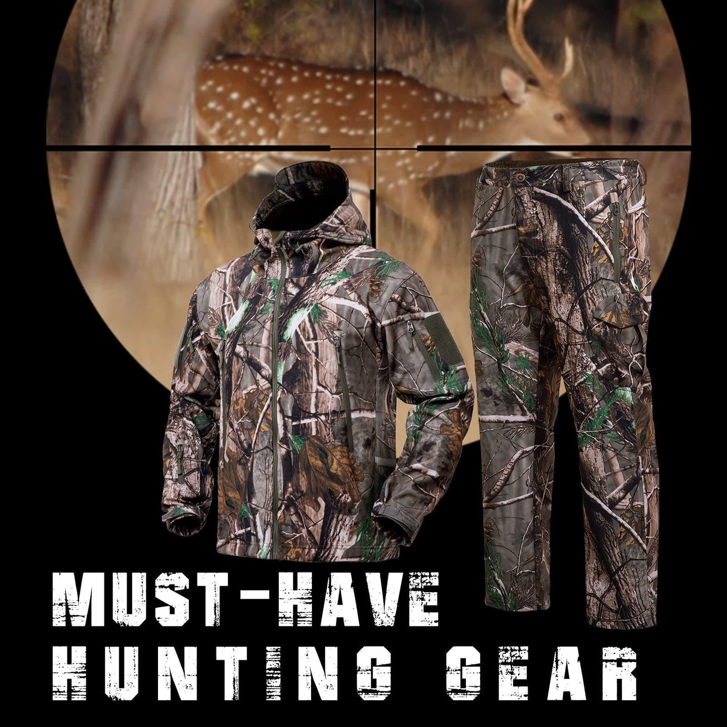 Men's Camouflage Windproof Jacket for Hunting Adventures