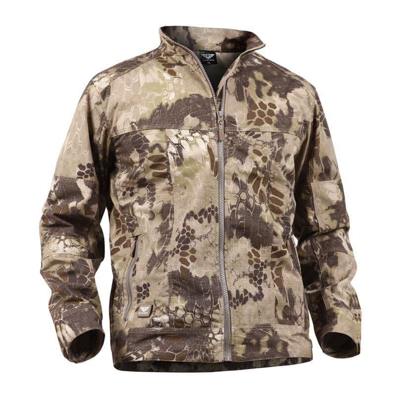 Mountain Camo Waterproof Windbreaker for Outdoor Adventures