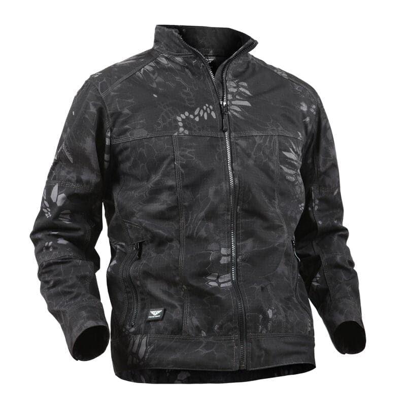 Mountain Camo Waterproof Windbreaker for Outdoor Adventures