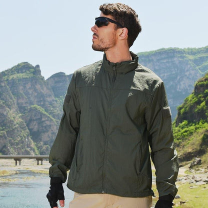 Hooded Sun Protection Jacket for Active Outdoor Sports