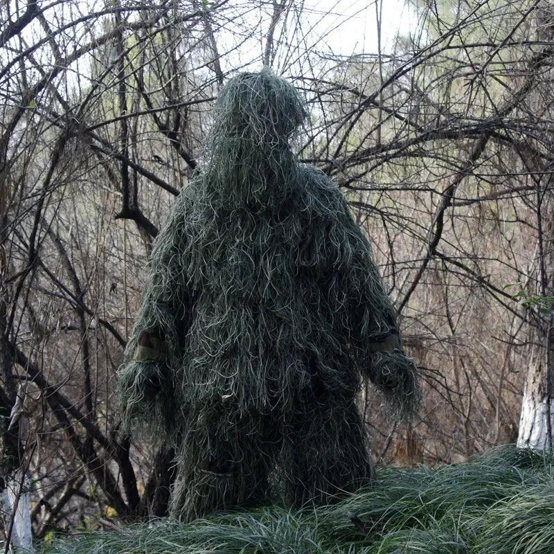 3D Camouflage Ghillie Suit Set for Hunting and Birding