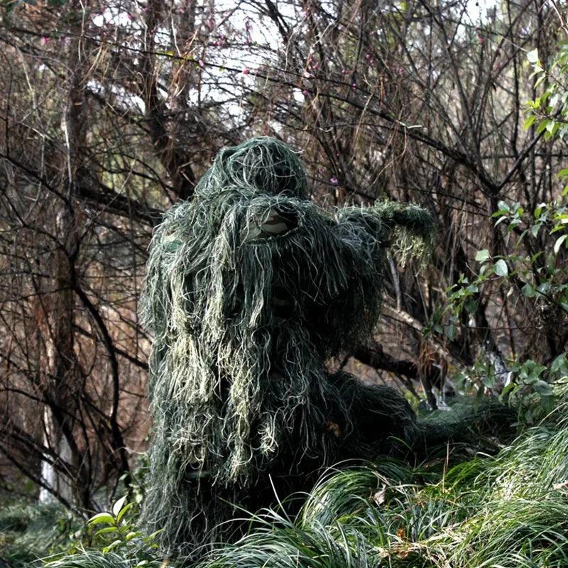 3D Camouflage Ghillie Suit Set for Hunting and Birding