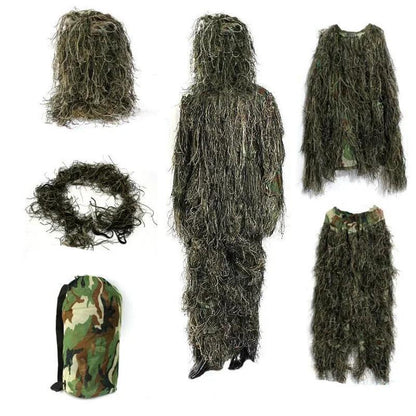 3D Camouflage Ghillie Suit Set for Hunting and Birding