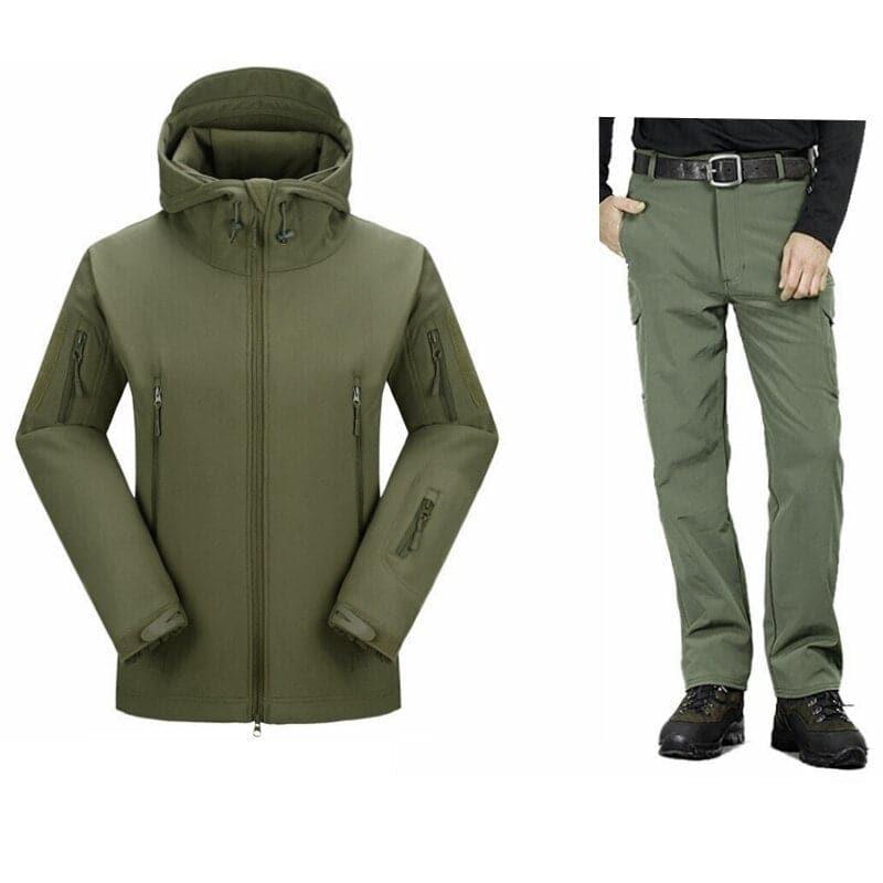 Hiking And Fishing Python Softshell Fleece Tactical Suit