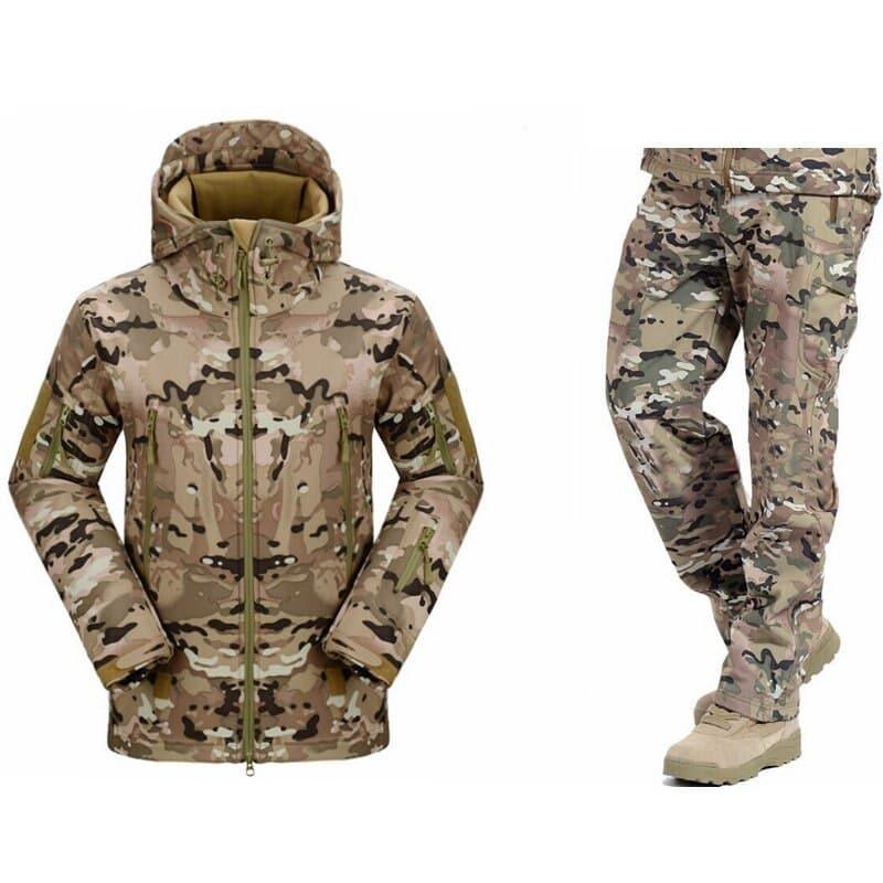 Hiking And Fishing Python Softshell Fleece Tactical Suit